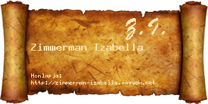 Zimmerman Izabella névjegykártya